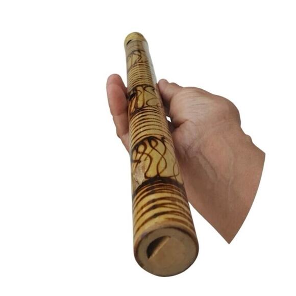 Handmade Bamboo Flute Unisex OneSize Boho Tribal Hippie Festival - Picture 2 of 3